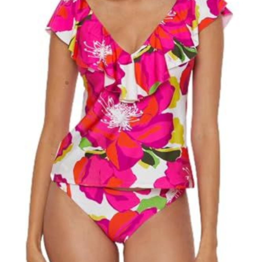 Floral Pink Women's Swim Set